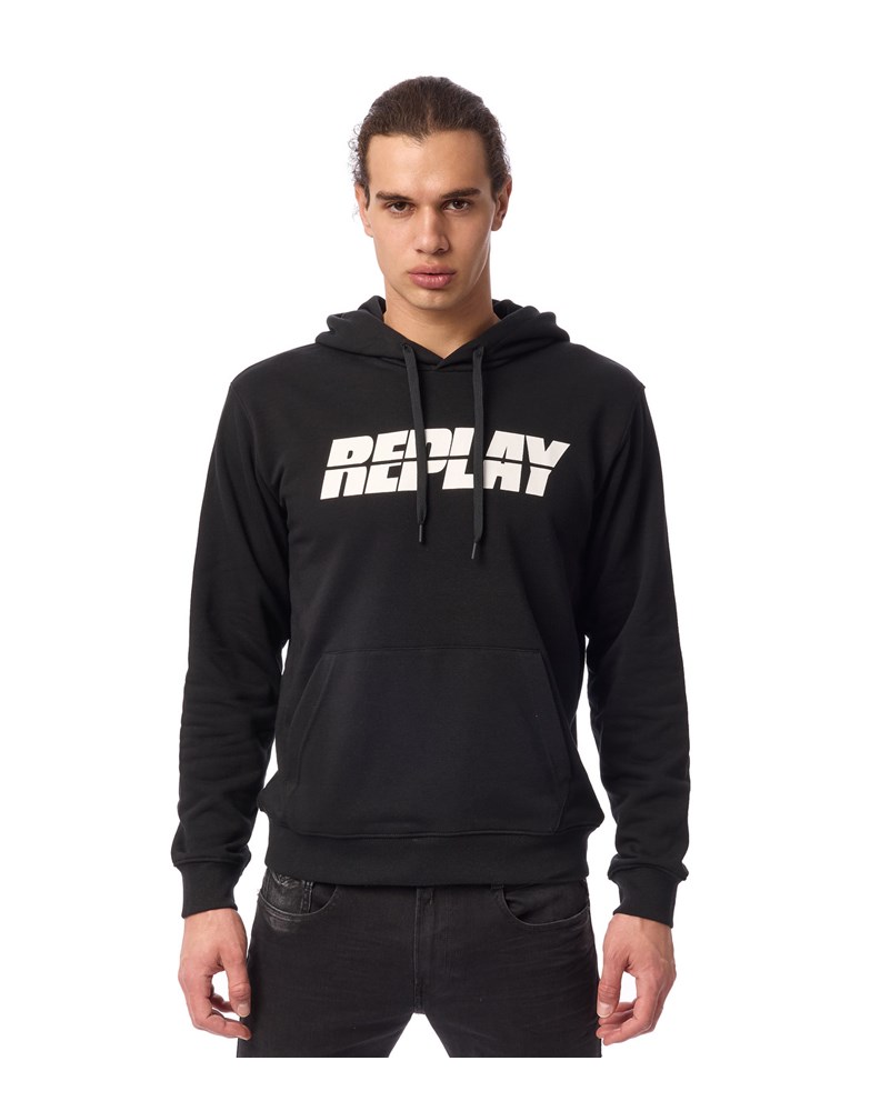 Replay CRNI HOODIE S BOLD REPLAY NATPISOM - 3