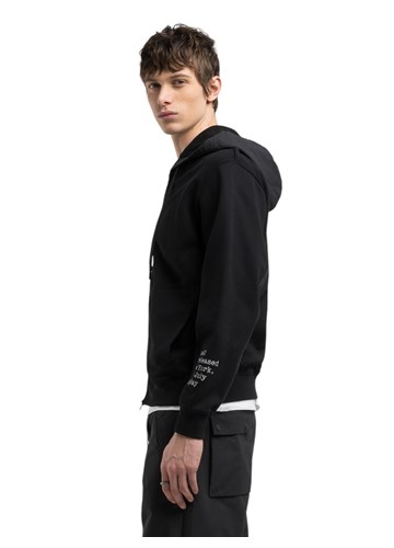 Replay CRNI HOODIE S ISPISOM SLOVA NA RUKAVU - 2
