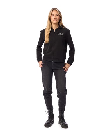 Replay crni hoodie s natpisom replay not ordinary people