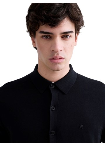 Replay CRNI KARDIGAN KRATKIH RUKAVA U STILU KOŠULJE - 5