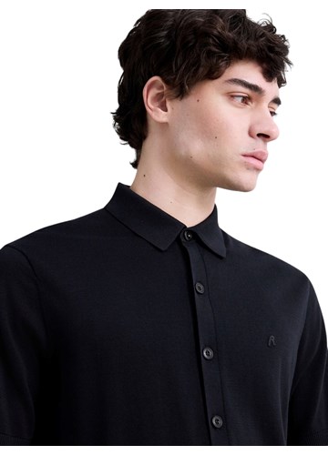 Replay CRNI KARDIGAN KRATKIH RUKAVA U STILU KOŠULJE - 7