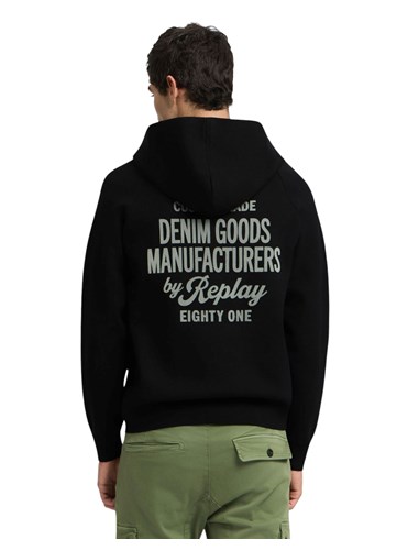 Replay CRNI KARDIGAN S KAPULJAČOM I PRINTOM - 3