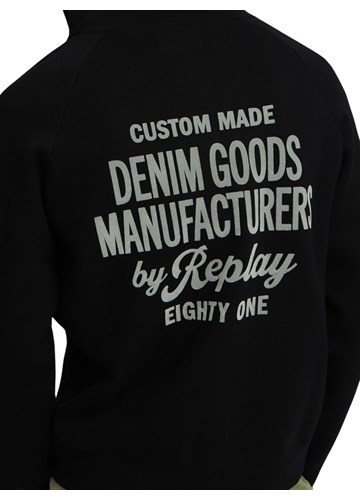 Replay CRNI KARDIGAN S KAPULJAČOM I PRINTOM - 6