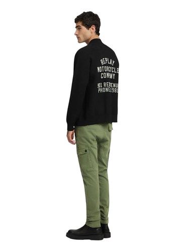 Replay CRNI KARDIGAN S VISOKIM OVRATNIKOM I ZATVARAČEM - 1