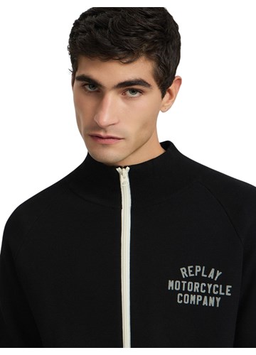 Replay CRNI KARDIGAN S VISOKIM OVRATNIKOM I ZATVARAČEM - 5