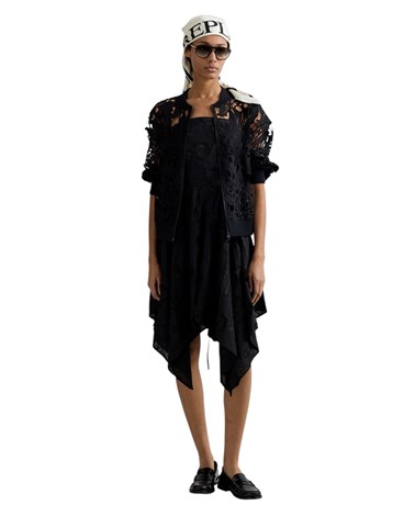 Replay crni kardigan s čipkom