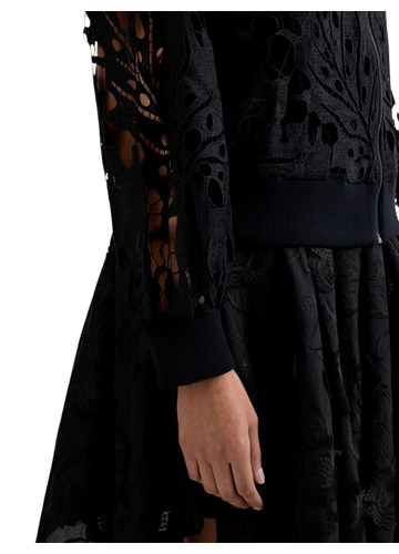 Replay CRNI KARDIGAN S ČIPKOM - 6