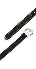 CRNI KOŽNI REMEN S UKRASNIM DETALJIMA - 2