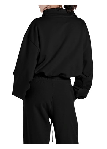 Replay CRNI KRATKI SWEATSHIRT SA ZATVARAČEM - 2