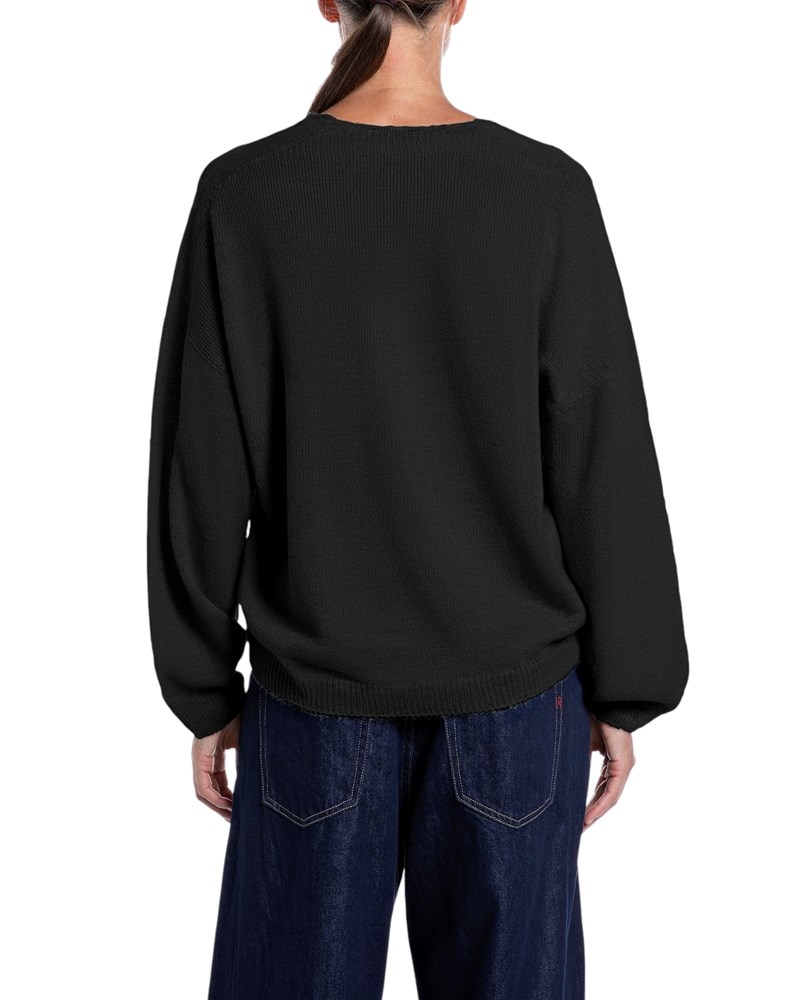 Replay CRNI OVERSIZED DŽEMPER S PUF RUKAVIMA - 2