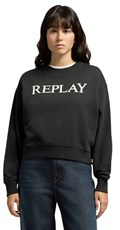 CRNI PAMUČNI SWEATSHIRT S REPLAY NATPISOM - 2