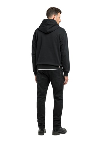 Replay CRNI PAMUČNI SWEATSHIRT S KAPULJAČOM I IZVEZENIM REPLAY NATPISOM - 2