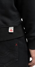 CRNI PAMUČNI SWEATSHIRT S KAPULJAČOM I IZVEZENIM REPLAY NATPISOM - 4