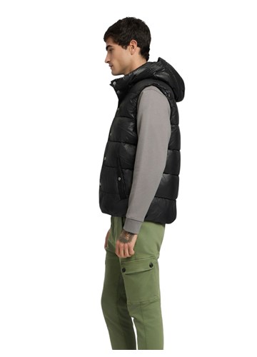 Replay CRNI PODSTAVLJENI PRSLUK S KAPULJAČOM - 4