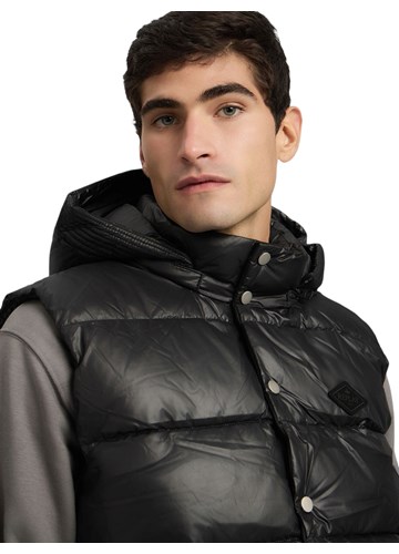 Replay CRNI PODSTAVLJENI PRSLUK S KAPULJAČOM - 5