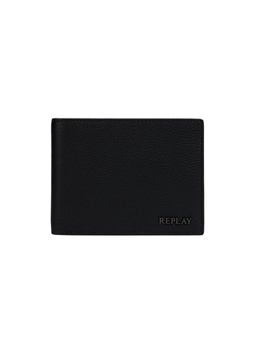 Replay CRNI PREKLOPNI NOVČANIK S LOGOTIPOM - 1