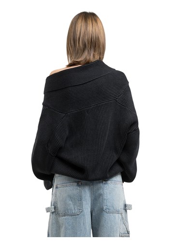 Replay CRNI REBRASTI OVERSIZE PULOVER - 3 Replay CRNI REBRASTI OVERSIZE PULOVER - 3