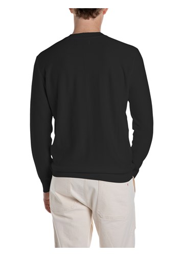 Replay CRNI REGULAR FIT PULOVER S VEZENIM DETALJIMA - 2
