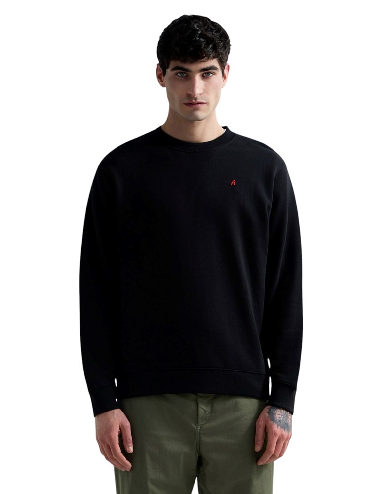 Replay CRNI SWEATSHIRT OD FROTIRA S IZVEZENIM SLOVOM R - 2