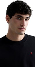 CRNI SWEATSHIRT OD FROTIRA S IZVEZENIM SLOVOM R - 5
