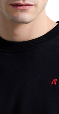 CRNI SWEATSHIRT OD FROTIRA S IZVEZENIM SLOVOM R - 7