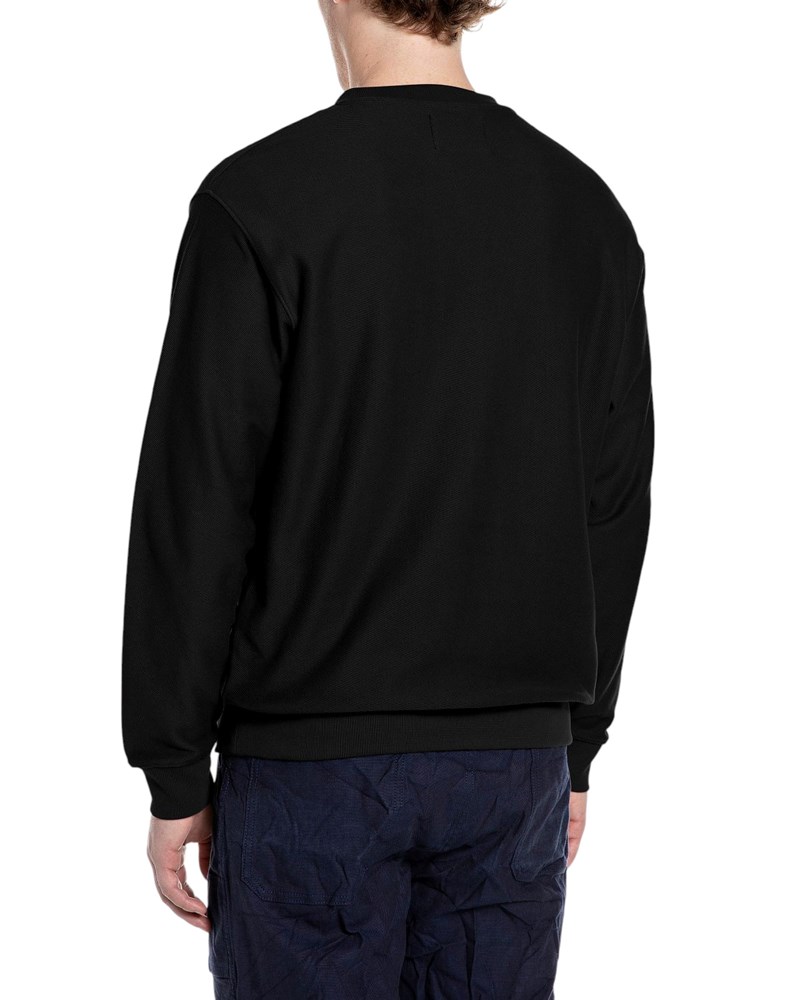 Replay CRNI SWEATSHIRT OD ŽERSEJA S REPLAY NATPISOM - 2