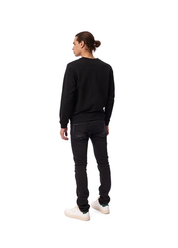 Replay CRNI SWEATSHIRT S CLASSIC REPLAY PRINTOM U KONTRASTNOJ BOJI - 4