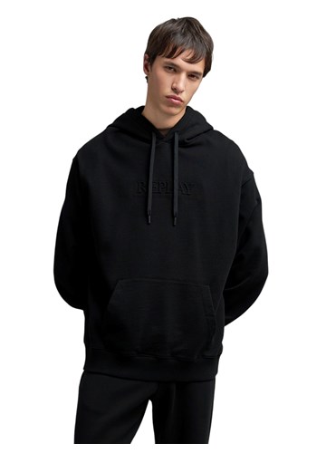 Replay CRNI SWEATSHIRT IZVEZENIM REPLAY NATPISOM - 2