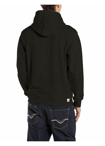 Replay CRNI SWEATSHIRT S IZVEZENIM NATPISOM I KAPULJAČOM - 2