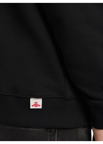 Replay CRNI SWEATSHIRT S IZVEZENIM NATPISOM I KAPULJAČOM - 7