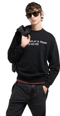 CRNI SWEATSHIRT S KONTRASTNIM NATPISOM - 1