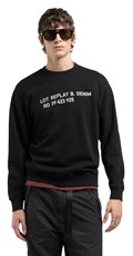CRNI SWEATSHIRT S KONTRASTNIM NATPISOM - 2