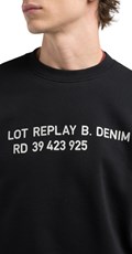CRNI SWEATSHIRT S KONTRASTNIM NATPISOM - 5