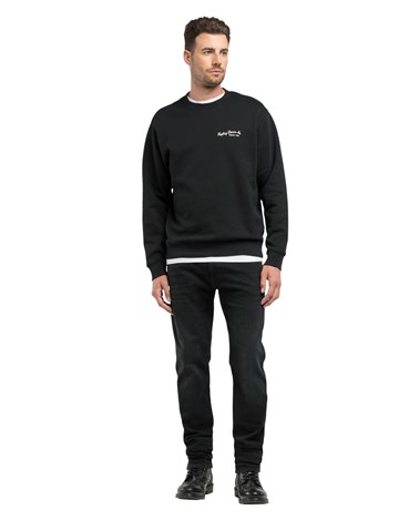 M3184  23040P Replay crni sweatshirt s mini natpisom na prsima Replay crni sweatshirt s mini natpisom na prsima