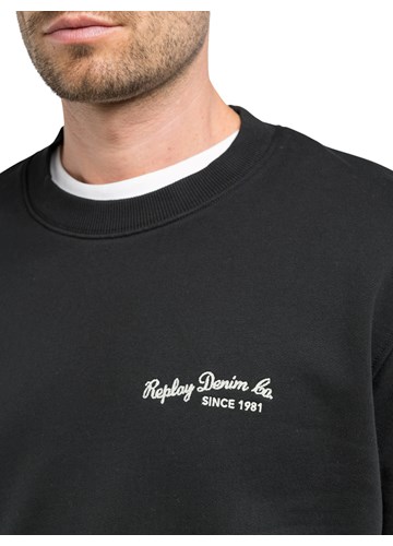 Replay CRNI SWEATSHIRT S MINI NATPISOM NA PRSIMA - 3