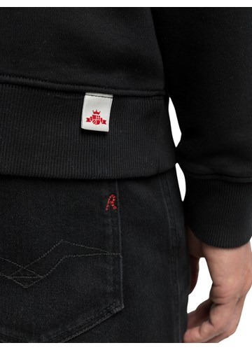 Replay CRNI SWEATSHIRT S MINI NATPISOM NA PRSIMA - 4