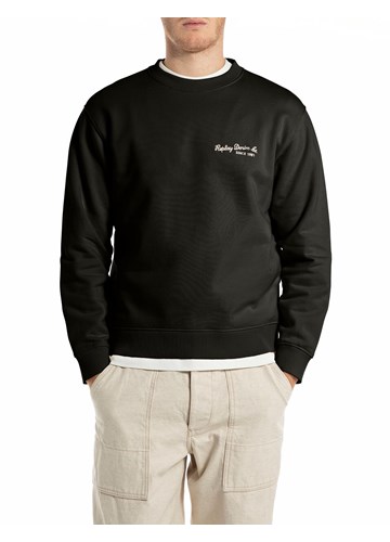Replay CRNI SWEATSHIRT S MINI NATPISOM NA PRSIMA - 1