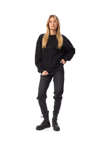 Replay CRNI SWEATSHIRT S OBOSTRANIM NATPISOM REPLAY - 1