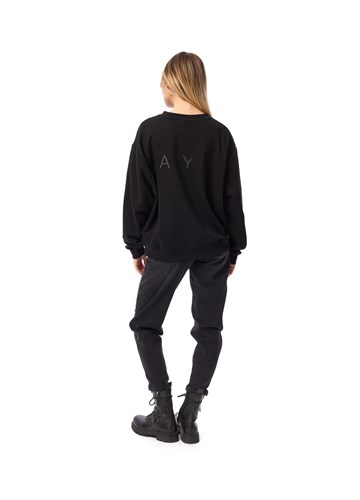 Replay CRNI SWEATSHIRT S OBOSTRANIM NATPISOM REPLAY - 4