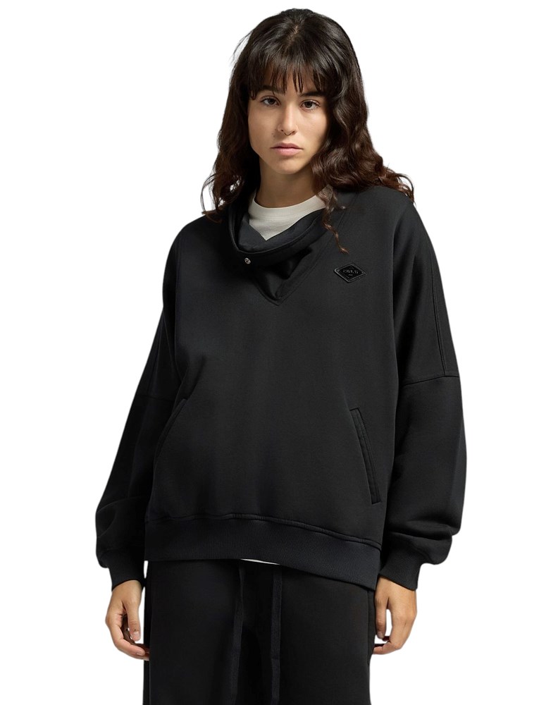 Replay CRNI SWEATSHIRT S VISOKIM OVRATNIKOM - 2
