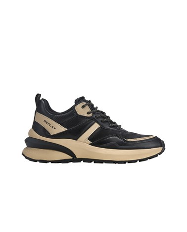 GWS4V  C0032S Replay crno-bež athena dark tenisice s povišenim potplatom Replay crno-bež athena dark tenisice s povišenim potplatom