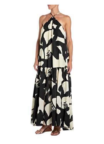 Replay CRNO BIJELA MAXI HALJINA S VELIKIM CVJETNIM PRINTOM - 1