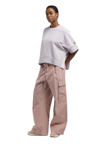 Replay LJUBIČASTI CROPPED SWEATSHIRT S POLU-RUKAVIMA  - 1
