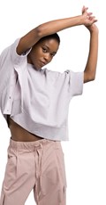 LJUBIČASTI CROPPED SWEATSHIRT S POLU-RUKAVIMA  - 2