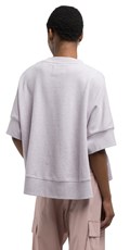 LJUBIČASTI CROPPED SWEATSHIRT S POLU-RUKAVIMA  - 3