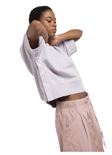 Replay LJUBIČASTI CROPPED SWEATSHIRT S POLU-RUKAVIMA  - 4