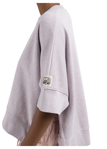 Replay LJUBIČASTI CROPPED SWEATSHIRT S POLU-RUKAVIMA  - 5