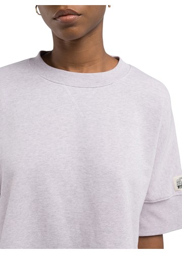Replay LJUBIČASTI CROPPED SWEATSHIRT S POLU-RUKAVIMA  - 6