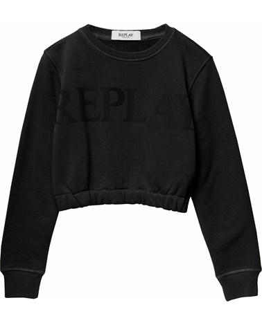 Replay cropped sweatshirt u crnoj boji za djevojčice