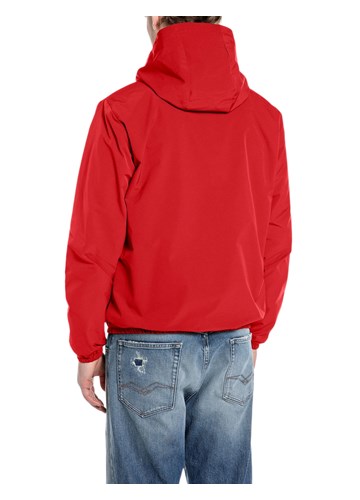 Replay CRVENA JAKNA S KAPULJAČOM I R LOGOTIPOM - 2